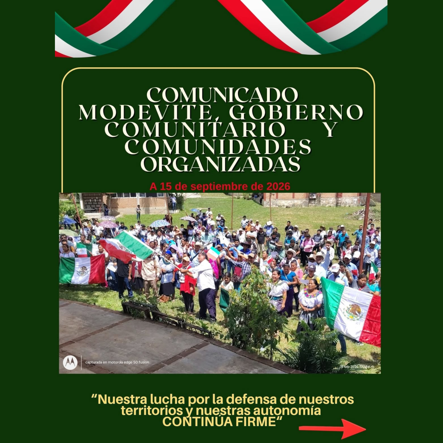 Comunicado del MODEVITE